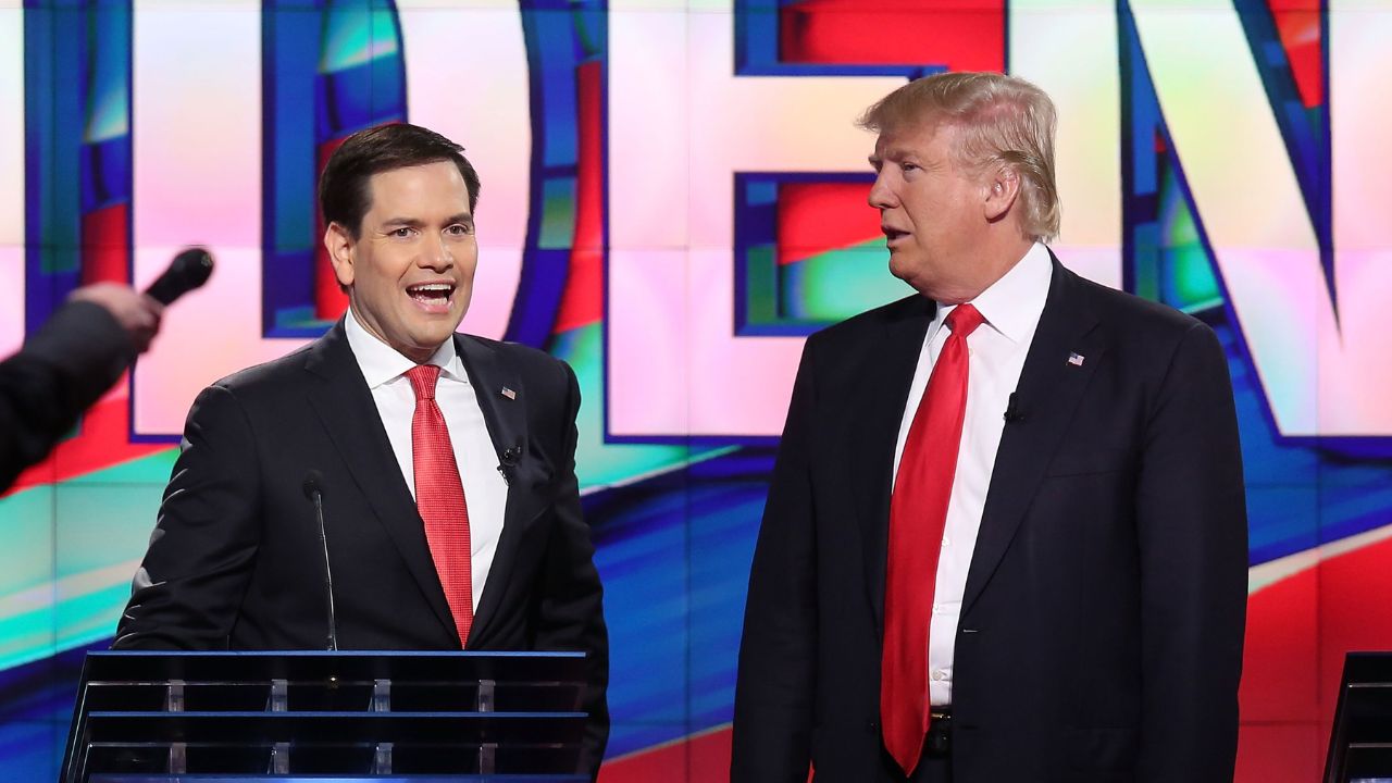 Marco Rubio with donald trump